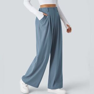 Halara Flex High Waist Waffle Work Pants Mountain Spring